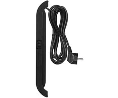 Ilgiklis su apsauga nuo viršįtampių (1800J) 8 lizdų, 3m, TV antenos (IEC), RJ45 apsaugos, juodas EMOS