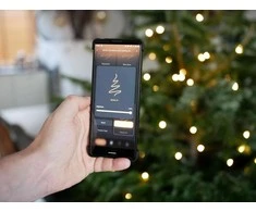 Išmani LED lauko girlianda, 230Vac, 20m, 200 x LED, šiltai balta 2500K, Wi-Fi, TUYA / Smart Life, WOOX