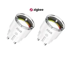 Išmanioji ZigBee rozetė (2vnt. kompl.) A1Z, 3450W 15A, su energijos matavimu, TUYA / Smart Life, NOUS