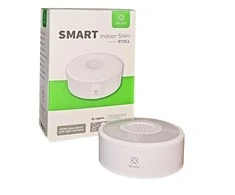 Išmanioji ZigBee TUYA bevielė patalpos sirena, ≥85dB, 5V DC su įkraunama baterija, balta, WOOX