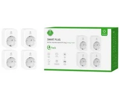 Išmanios Wi-Fi rozetės 4vnt., 3680W 16A, su energijos matavimu, TUYA / Smart Life, WOOX