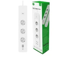 Išmanusis Wi-Fi ilgiklis, 3680W, su energijos matavimu, USB A + USB C, TUYA / Smart Life, WOOX