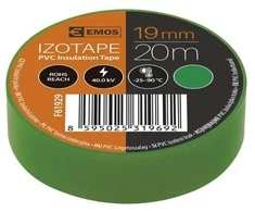 Izoliacinė juosta PVC 19mmx013mmx20m žalia F61929, EMOS