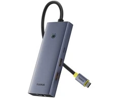 Jungčių stotelė / adapteris USB C kištukas - 6 rūšių juntys ( HDMI 4K@60Hz*1+USB3.1*2+USB-C3.1*1+USB2.0*1+PD*1+RJ45*1 ) UltraJoy BASEUS
