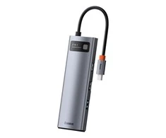 Jungčių stotelė / adapteris USB C kištukas - 8 rūšių jungtys Metal Gleam BASEUS