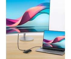 Jungčių stotelė / adapteris USB C kištukas - 2xUSB3.0, HDMI, USB C PD (krovimo), SD/Micro SD lizdai BASEUS