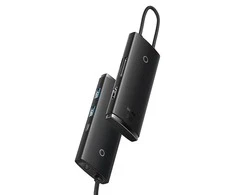 Jungčių stotelė / adapteris USB C kištukas - 2xUSB3.0, HDMI, USB C PD (krovimo), SD/Micro SD lizdai BASEUS