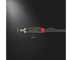 UGREEN AV104 2x RCA - 2x RCA kabelis 1m - Juodas