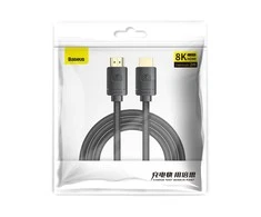 Kabelis HDMI-HDMI kištukai 2.0m (HDMI 2.1) juodas 8K 60Hz 48Gbps / 4K 120Hz, BASEUS