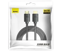 Kabelis HDMI-HDMI kištukai 2.0m (HDMI 2.1) juodas 8K 60Hz 48Gbps / 4K 120Hz, BASEUS