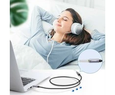 Laido pratęsimas audio AUX lizdas 3.5mm UGREEN AV118, 1m - pilkas/juodas