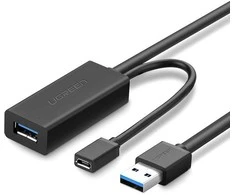 Kabelis ilgiklis USB3.0 5m su micro USB lizdu papildomam maitinimui US175 UGREEN