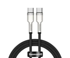 Kabelis USB C - USB C 2m 100W juodas Cafule Metal BASEUS