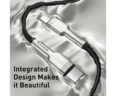 Kabelis USB C - USB C 1m 100W juodas Cafule Metal BASEUS