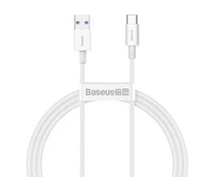 Kabelis USB A - USB C 66W 1.0m baltas (netinka iPhone 15 įkrovimui) Superior BASEUS
