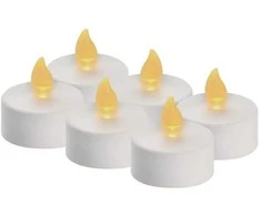 Kalėdinė dekoracija "6 arbatinės žvakutės", 6xCR2032, 6 x LED, gintarinė balta, EMOS