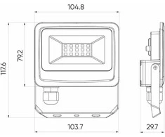 Philips Led Line Lite Lauko šviestuvas LED 10W neutraliai balta 230Vac, 1000lm, IP65, juodas, PHOTON, LED LINE