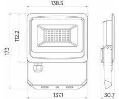 Led Line Lite Lauko šviestuvas LED 30W neutraliai balta 230Vac, 3000lm, IP65, juodas, PHOTON, LED LINE