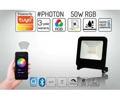 Led Line Lite Lauko šviestuvas LED 50W RGB + BLUETOOTH TUYA 230Vac, IP65, juodas, PHOTON, LED LINE