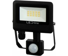 Lauko šviestuvas su judesio davikliu LED 10W neutraliai balta 230Vac, 1000lm, IP65, juodas, PHOTON, LED LINE