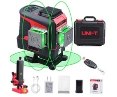 Lazerinis nivelyras, 3D 12 linijų, žalio spindulio, Uni-t