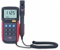 Lazerio galios matuoklis 0uW~39.99mW; 400nm~1100nm; pasirenkami bangos ilgiai: 520nm, 633nm, 650nm, 780nm; UNI-T
