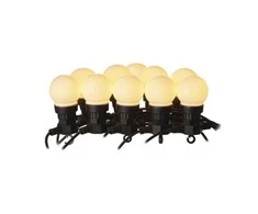 Led girlianda iš 10 vnt didelių burbulų, šiltai balta, matinės, 5W, IP44, EMOS