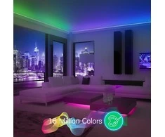 LED juostos komplektas su Bluetooth valdikliu ir maitinimo šaltiniu, RGB, 5m, 24W, TUYA / Smart Life, NOUS