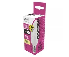 LED lemputė E14 230V 5W 470lm, žvakės formos, šiltai balta, 2700K, EMOS
