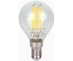 LED lemputė E14 G45 230V 4W 480lm, neutraliai balta 4000K, LED line LITE