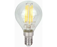 Sigg LED lemputė E14 G45 230V 4W 480lm, šiltai balta 2700K, LED line LITE