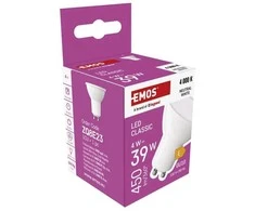 LED lemputė GU10 230V MR16 4W 450lm, neutraliai balta, 4000K, EMOS