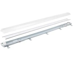 Led Line Lite Hermetinis šviestuvas VANTO 2xT8 IP65 120cm pilkas ABS/PS su reflektorium