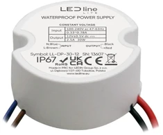 Led Line Lite LED maitinimo šaltinis 12V 30W IP67 LITE ⌀50mm x 22mm