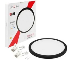 Led Line Lite LED panelė universali EASY FLEX 18-21-24W CCT 2110lm, apvali juoda