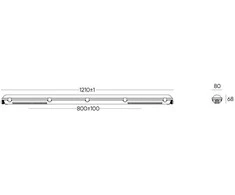 Led Line Prime Hermetinis šviestuvas TRI-PROOF, RANGER 10-40W 4000K 7200lm, iki 180lm/W, 120cm
