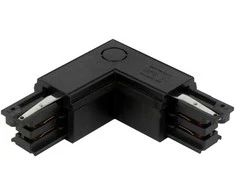 Led Line Prime Jungtis L formos 3 fazių bėgeliui LUMICANTO kairė pusė juoda