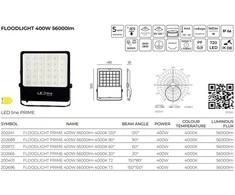 Duracell Led Line Prime Lauko šviestuvas PRIME, 230Vac, 400W, 56 000lm, 140lm/W, 4000K, IP66, 120°