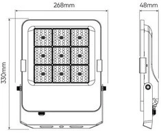 Led Line Prime Lauko šviestuvas PRIME CCT, 230Vac, 100W, 14 000lm, 140lm/W, 3000K 4000K 5000K, IP66, 120°