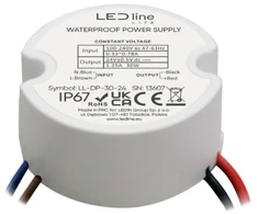 Led Line Prime LED maitinimo šaltinis 24V 30W IP67 LITE ⌀50mm x 22mm