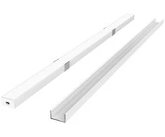 Led Line Prime LED profilio komplektas, 3m, paviršinis, baltas, su baltu dangteliu, laikikliais ir aklėmis