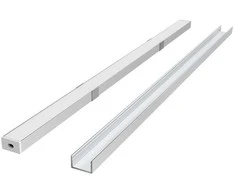 Led Line Prime LED profilio komplektas, 3m, paviršinis, anoduotas, su baltu dangteliu, laikikliais ir aklėmis