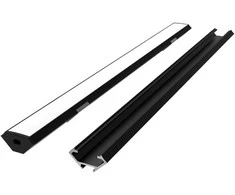 Hario Led Line Prime LED profilio komplektas, 2m, kampinis, juodas, su baltu dangteliu, laikikliais ir aklėmis