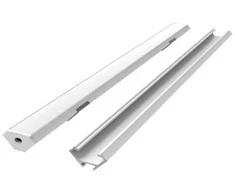 Led Line Prime LED profilio komplektas, 3m, kampinis, baltas, su baltu dangteliu, laikikliais ir aklėmis
