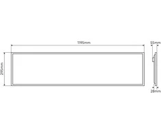 Led Line Prime LED šviesos panelė 40W, 4800lm, 4000K neutraliai balta, 120 x 30 cm, BACKLIT