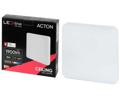 Led Line Prime LED šviestuvas, paviršinis, ACTON 18W 1900lm 3000K IP54 kvadratinis