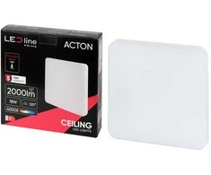 Led Line Prime LED šviestuvas, paviršinis, ACTON 18W 2000lm 4000K IP54 kvadratinis su judesio jutikliu