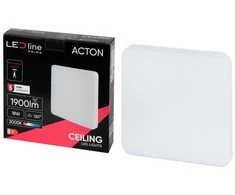 Led Line Prime LED šviestuvas, paviršinis, ACTON 18W 1900lm 3000K IP54 kvadratinis su judesio jutikliu