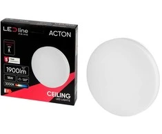 Led Line Prime LED šviestuvas, paviršinis, ACTON 18W 1900lm 3000K IP54 apvalus su judesio jutikliu