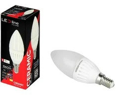 Led Line Prime Lemputė LED E14 230V 9W 1260lm žvakės formos, šiltai balta 2700K, keramikinė